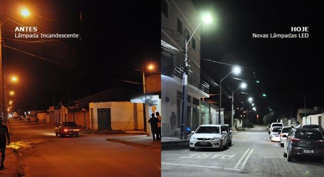 Foto: Cidade de Anápolis (GO) substituiu as lâmpadas vapor de sódio por lâmpadas de LED nas vias públicas - Gente de Opinião