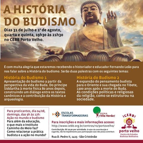 Palestra sobre a história do Budismo movimenta o CEBB-RO no final de julho - Gente de Opinião