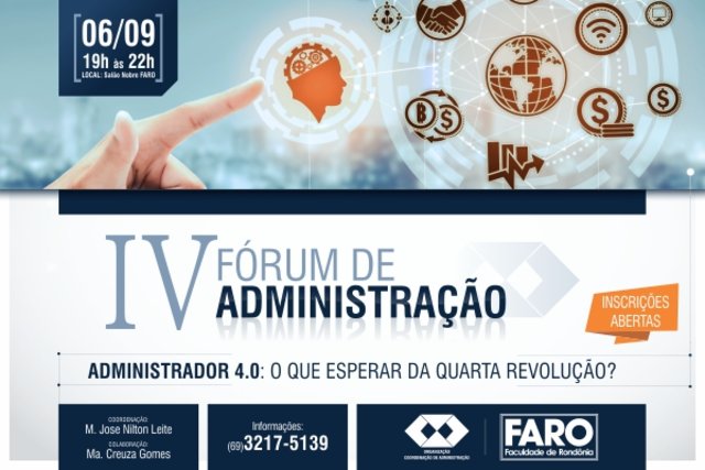 Inscrições abertas para o IV Fórum de Administração da FARO - Gente de Opinião