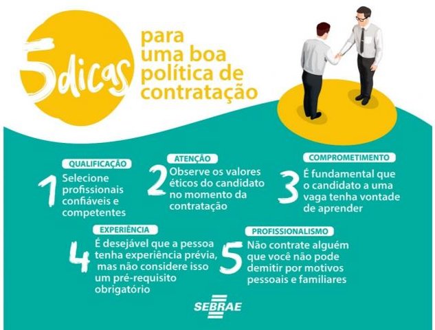 Sebrae mapeia cinco dicas para contratar funcionários - Gente de Opinião