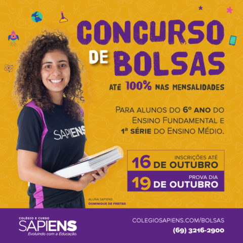  Colégio Sapiens abre inscrições para Concurso de Bolsas com vagas para 2020 - Gente de Opinião