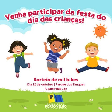 Dias das Crianças - Festa deste ano terá sorteio de mil bicicletas - Gente de Opinião