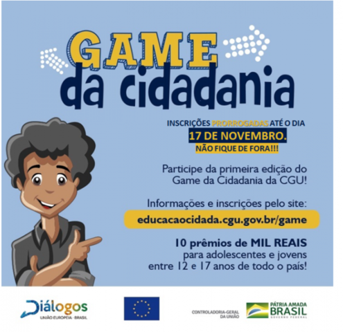 1° Edição  do Concurso “Game da Cidadania” - Inscrições prorrogadas até o dia 17 de novembro - Gente de Opinião