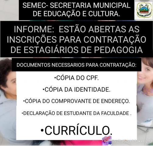 Rolim de Moura – Semec abre inscrições para bolsas de estágio de Pedagogia  - Gente de Opinião