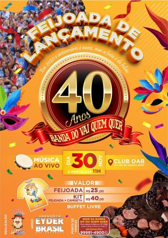 Banda do Vai Quer dá início as comemorações dos seus 40 anos! - Gente de Opinião