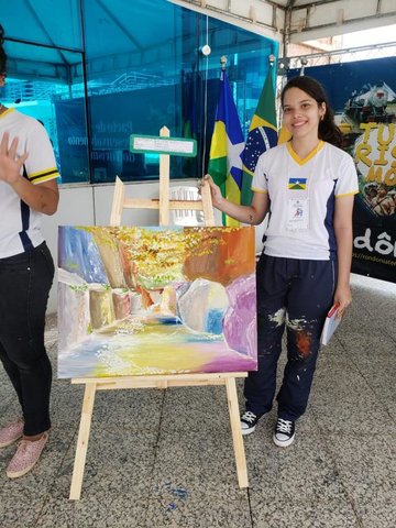 Aluna de Pimenta Bueno vence concurso  Pintando as Belezas de Rondônia + Lenha na Fogueira - Gente de Opinião