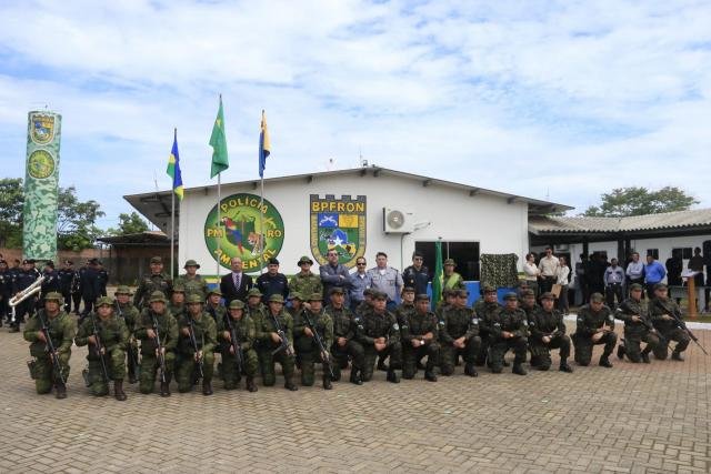 O custeio das diárias para garantia das atividades permanentes do BPFron foi garantido junto à Senasp pelo governador de Rondônia, coronel Marcos Rocha, o secretário da Sesdec, coronel PM José Hélio Cysneiros Pachá, e o comandante-geral da PM, coronel PM Mauro Ronaldo Flôres Corrêa - Gente de Opinião