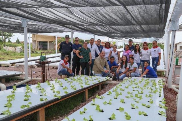 UHE Jirau entrega horta de cultivo hidropônico para o Colégio Tiradentes da Polícia Militar em Jaci Paraná - Gente de Opinião