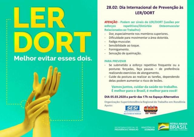 SRTb/RO realiza evento para relembrar a importância do Dia Internacional de Prevenção às LER/DORT - Gente de Opinião