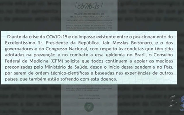 CFM diz que população deve continuar seguindo as determinações do ministério da saúde - Gente de Opinião