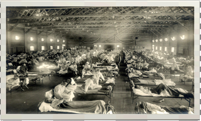 Imagens de soldados americanos do estado de Kansas, EUA, em 2018, vítimas da Gripe Espanhola. Foto: National Museum of Health - Gente de Opinião