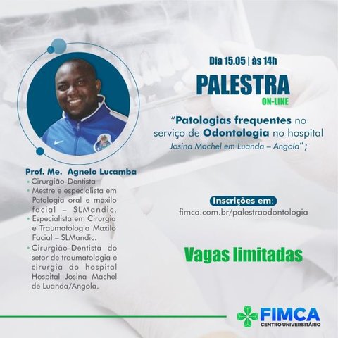 Odontologia da FIMCA promove palestra online com dentista da Angola - Gente de Opinião