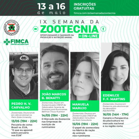 Curso de Zootecnia da FIMCA promove Webinário com palestras - Gente de Opinião