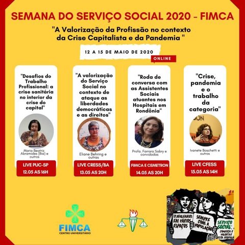 Fimca terá palestras online na Semana do Serviço Social - Gente de Opinião