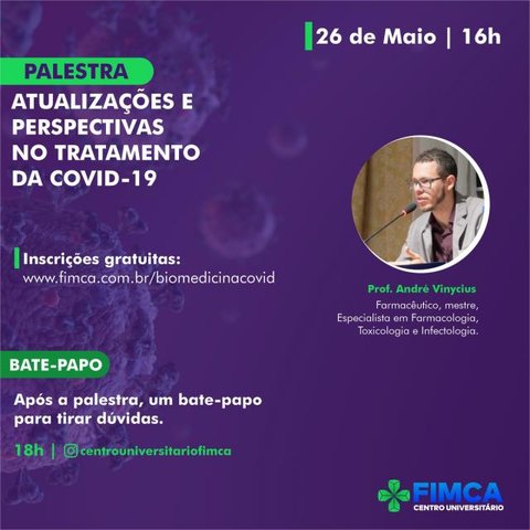 Biomedicina realiza palestra online sobre atualizações no tratamento da  COVID-19 - Gente de Opinião