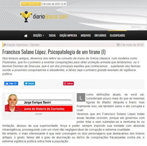 Francisco Solano López – Parte IV - Gente de Opinião