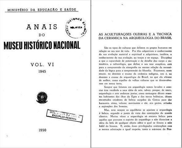 Angyone Costa - As Aculturações... - O Anais do Museu Histórico Nacional ‒ Volume VI, 1945. - Gente de Opinião