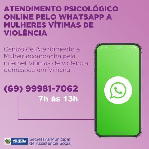Violência doméstica em Vilhena: prefeitura oferece atendimento remoto por WhatsApp para mulheres - Gente de Opinião
