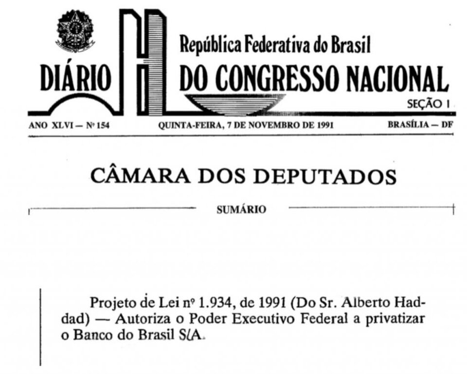 Dropes da história: privatização do Banco do Brasil - Gente de Opinião