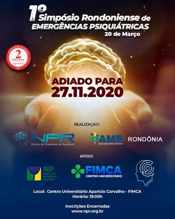 1° Simpósio Rondoniense de Emergências Psiquiátricas é adiado para 27/11 - Gente de Opinião