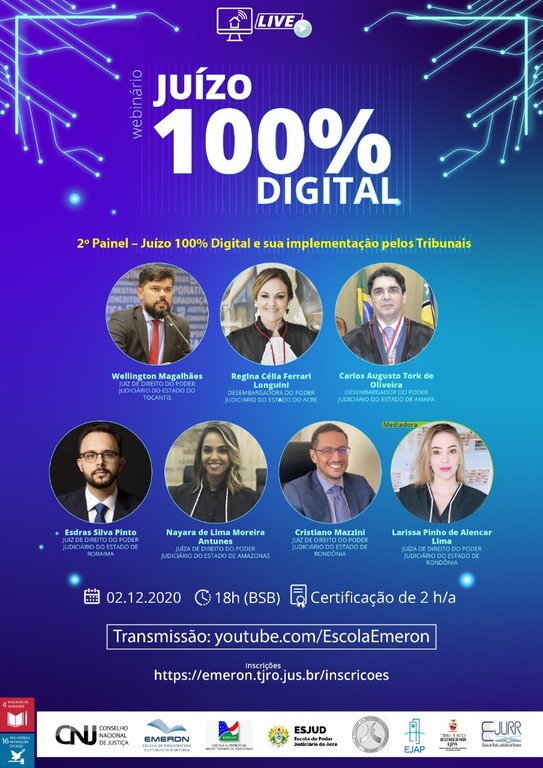 Escolas Judiciais da região Norte promovem, pela primeira vez, evento em rede, com o tema Juízo 100% Digital - Gente de Opinião