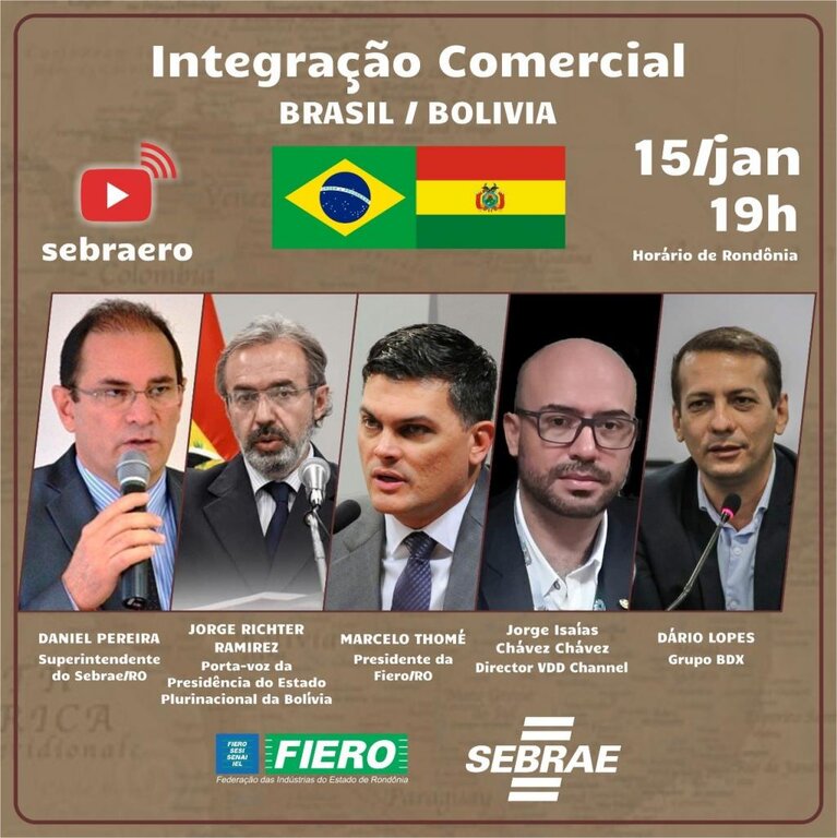 Fiero participa de live para discutir integração comercial Brasil Bolívia - Gente de Opinião