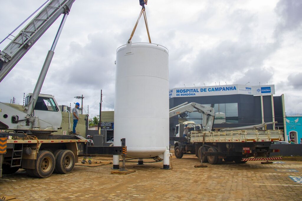 Tanque com 21 mil m³ instalado no Hospital de Campanha - Gente de Opinião