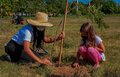 Plantio de mudas nativas reúne crianças e adultos na abertura da Semana do Meio Ambiente no Skate Park, em Porto Velho