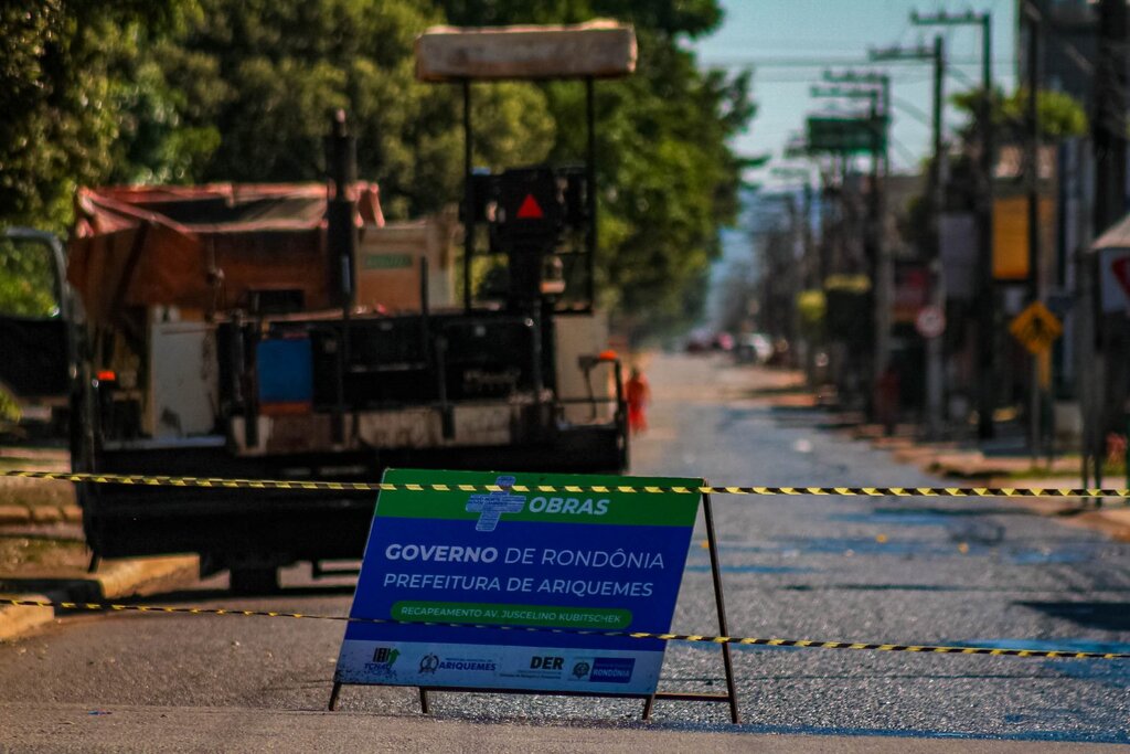 Recapeamento da avenida Juscelino Kubitschek é a primeira obra em execução do projeto “Tchau Poeira” do Governo de Rondônia - Gente de Opinião