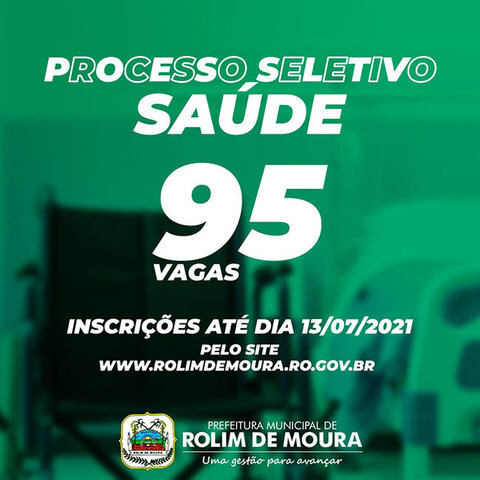 Prefeitura de Rolim de Moura anuncia teste seletivo com 95 vagas na área de saúde - Gente de Opinião