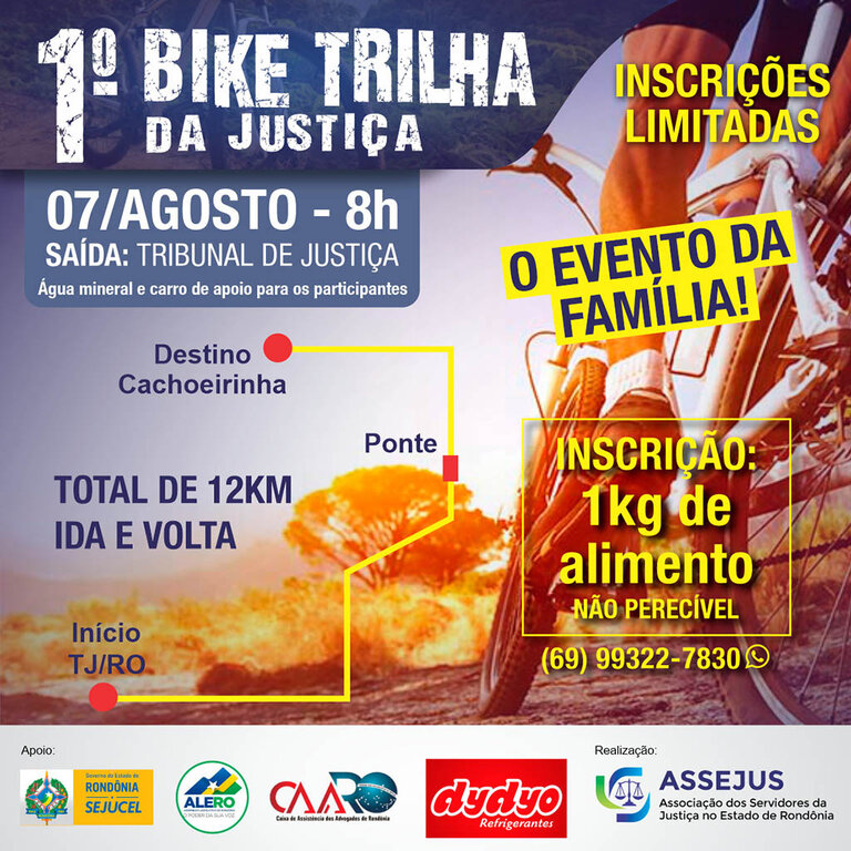 Assejus fecha parceria com a Dydyo para o 1º Bike Trilha da Justiça - Gente de Opinião