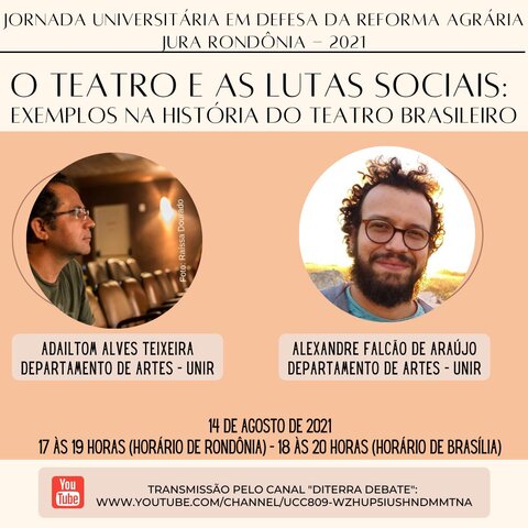 Lenha na Fogueira com a live das Toadas de Boi e com a live o Teatro e as Lutas Sociais - Gente de Opinião