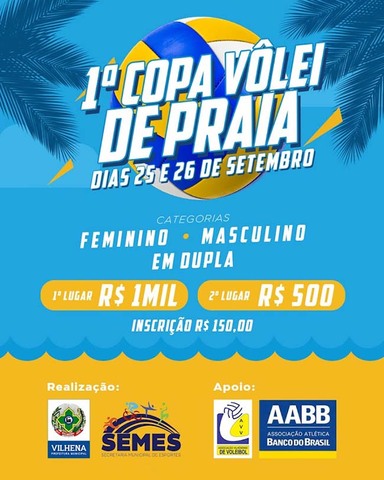 Secretaria Municipal de Esportes abre inscrições para a 1ª Copa Vilhena de Vôlei de Praia - Gente de Opinião