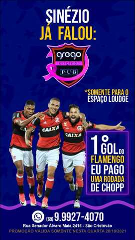 Hoje no Grego Original: o 1° gol do Flamengo terá uma rodada de chopp na faixa - Gente de Opinião