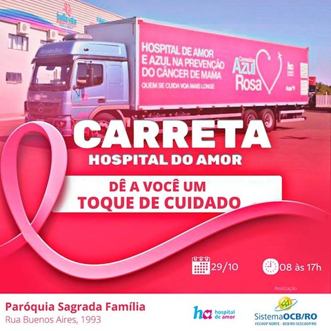 Outubro Rosa: Sistema OCB/RO em parceria com o Hospital de Amor levará atendimento preventivo à população - Gente de Opinião