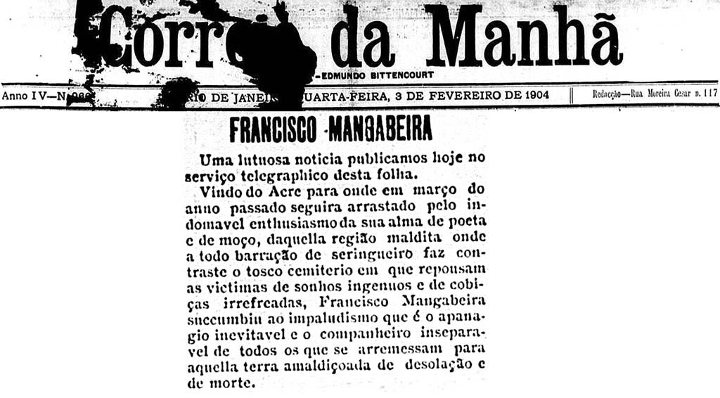 A Terceira Margem – Parte CCCLV - Epopeia Acreana 1ª Parte - VII  Mangabeira por Múcio Teixeira - III - Gente de Opinião