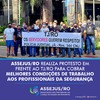 Assejus/RO realiza protesto em frente ao TJ/RO para cobrar melhores condições de trabalho aos profissionais da Segurança 