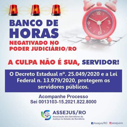 Assejus/RO cria formulário para ajudar os servidores na Pandemia com o Banco de Horas - Gente de Opinião