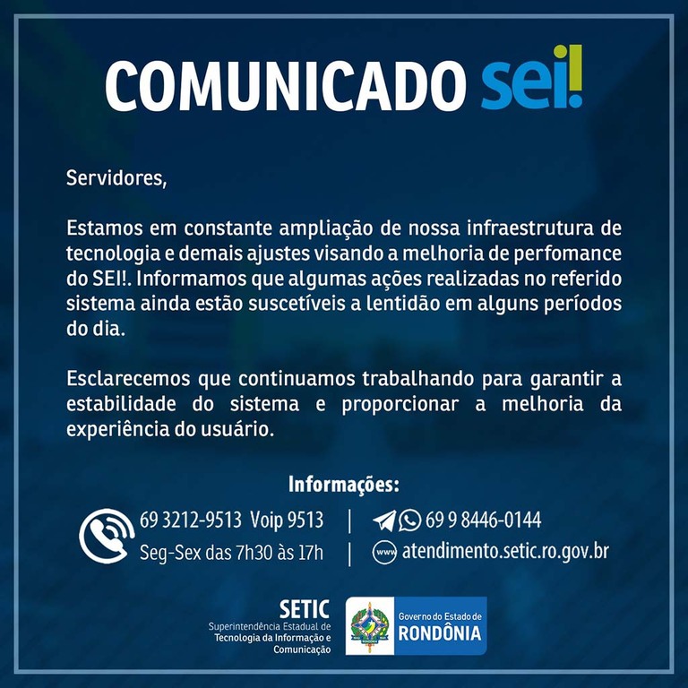 Comunicado aos Servidores Públicos do Estado de Rondônia - Gente de Opinião