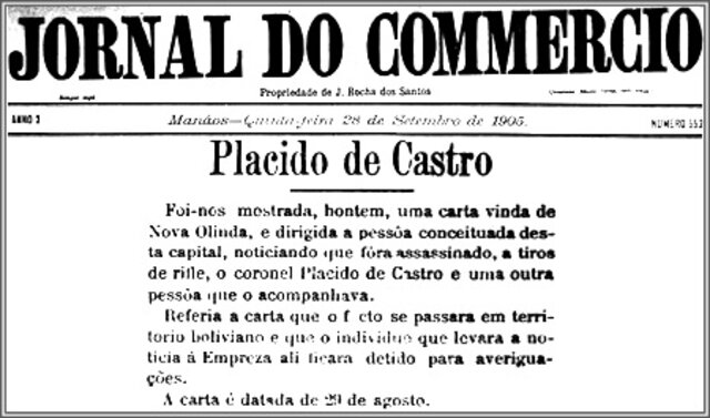 “Morte” de Plácido de Castro (JCA, n° 552) - Gente de Opinião