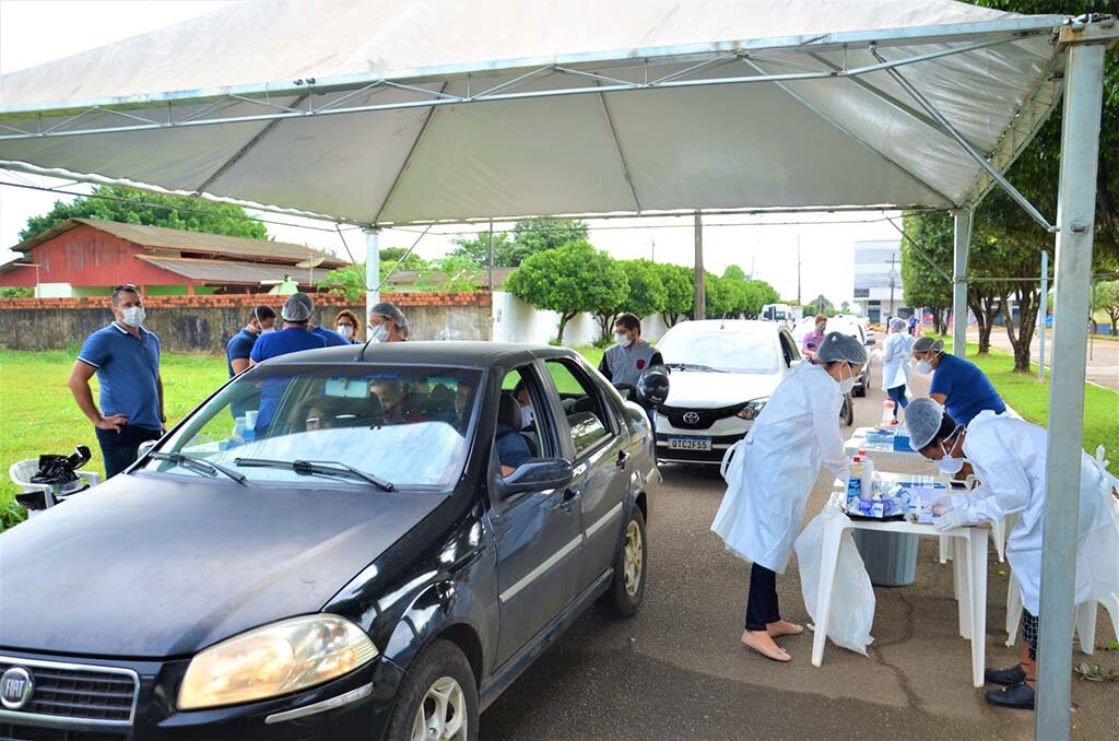 Drive-thru de testagem para Covid-19 é realizado em Ariquemes  - Gente de Opinião