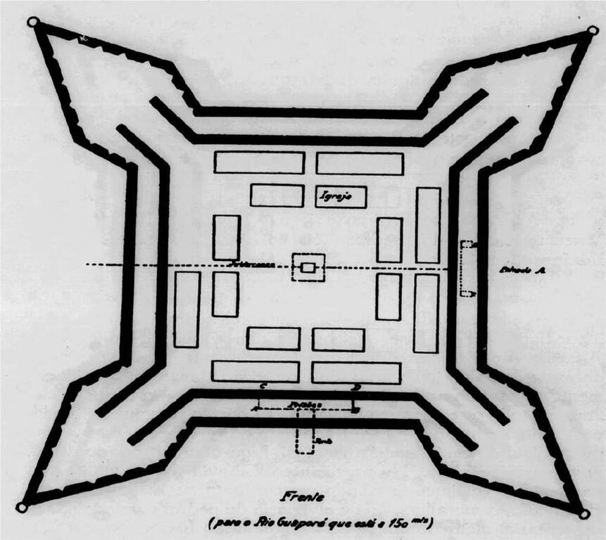 Planta do Real Forte Príncipe da Beira  Fonte: FERRAZ, 1938, p. 145. - Gente de Opinião