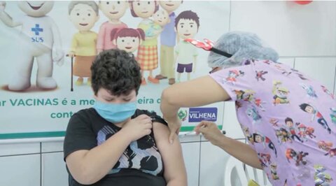 Crianças a partir de três anos começam a ser vacinadas contra Covid em Porto Velho