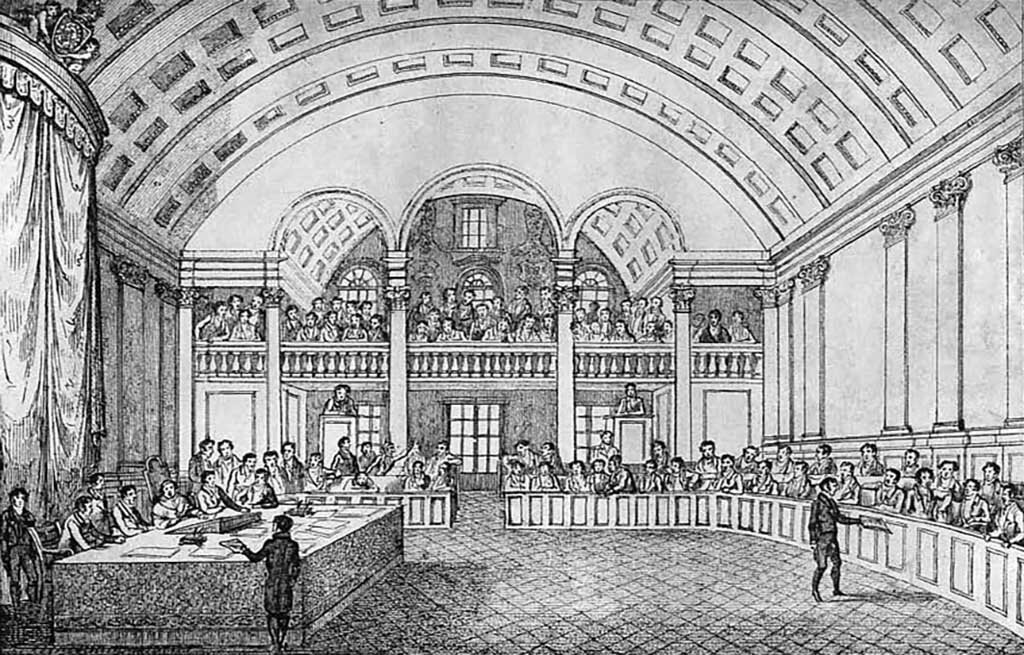 Deputados reunidos na Cadeia Velha, no Rio: sede da Assembleia Constituinte (imagem: Notices of Brazil in 1828 and 1829/Biblioteca do Senado) - Gente de Opinião