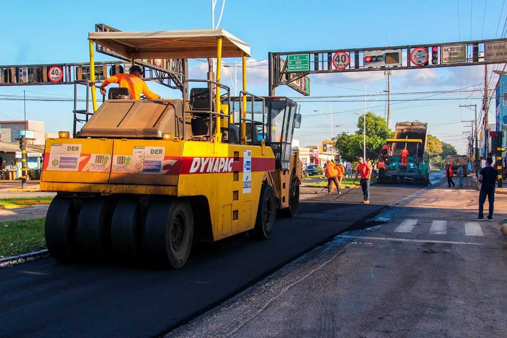 Obras do “Tchau Poeira” continuam em Vilhena com serviços de recapeamento - Gente de Opinião