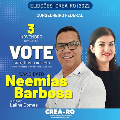 Eleição de Conselheiro Federal Representante da modalidade Engenharia Civil em Rondônia