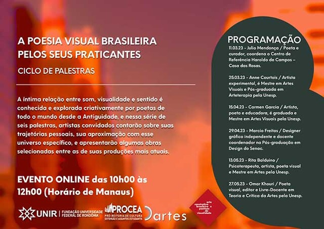 Curso de Artes Visuais da UNIR promove ciclo de palestras sobre Poesia Visual - Gente de Opinião