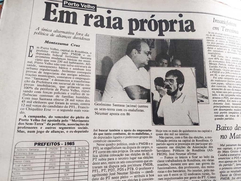 José Neumar, 78. Fundador do PT em Rondônia - Gente de Opinião