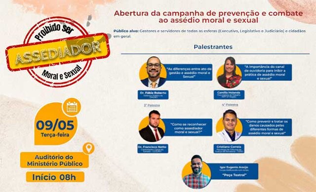 Campanha de prevenção e combate ao assédio moral e sexual promovida pelo DETRAN-RO terá palestra de Procuradora do MPT  - Gente de Opinião