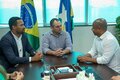 Ex-jogador Marcelinho Carioca promove visita à sede do Governo de Rondônia, em Porto Velho